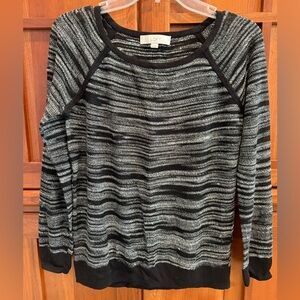 Ann Taylor Loft sheer lightweight black sweater